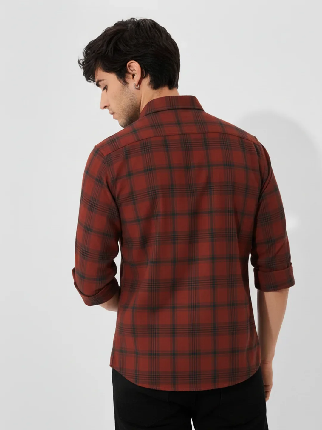 Rust Checkered Shirt - Image 3