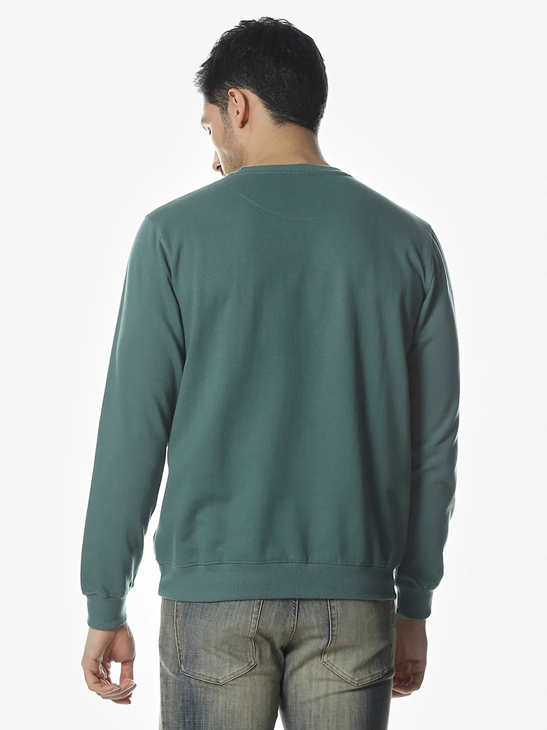 Sea Green Printed Sweatshirt - Image 5