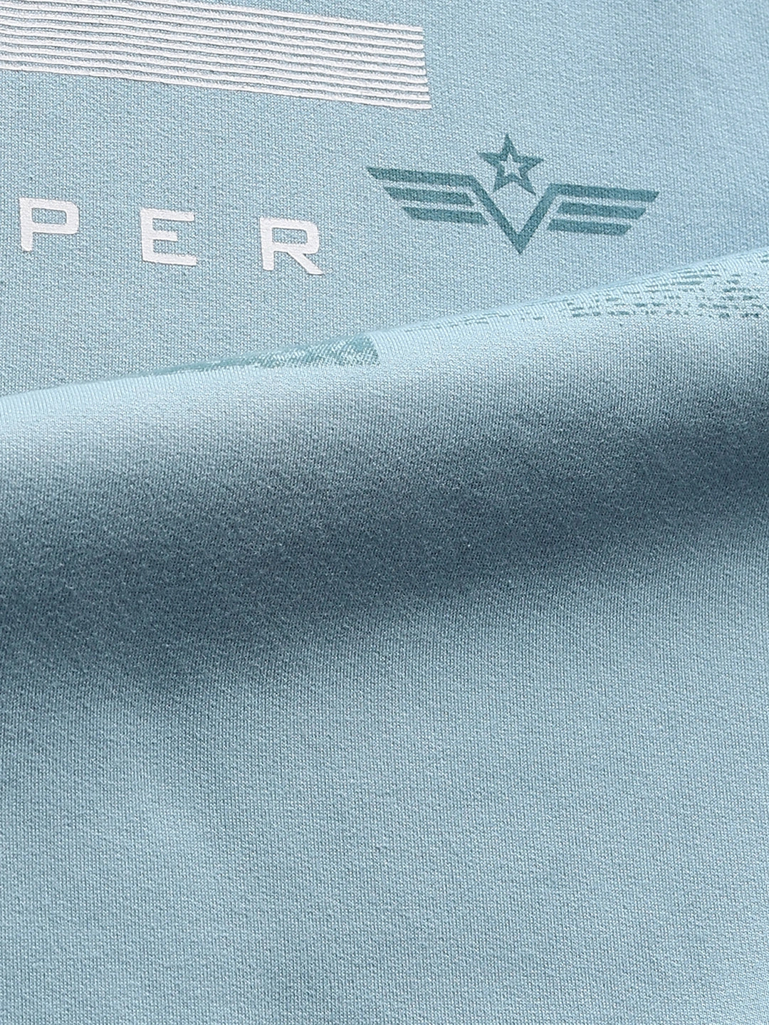 Sky Blue Printed  Sweatshirt - Image 2