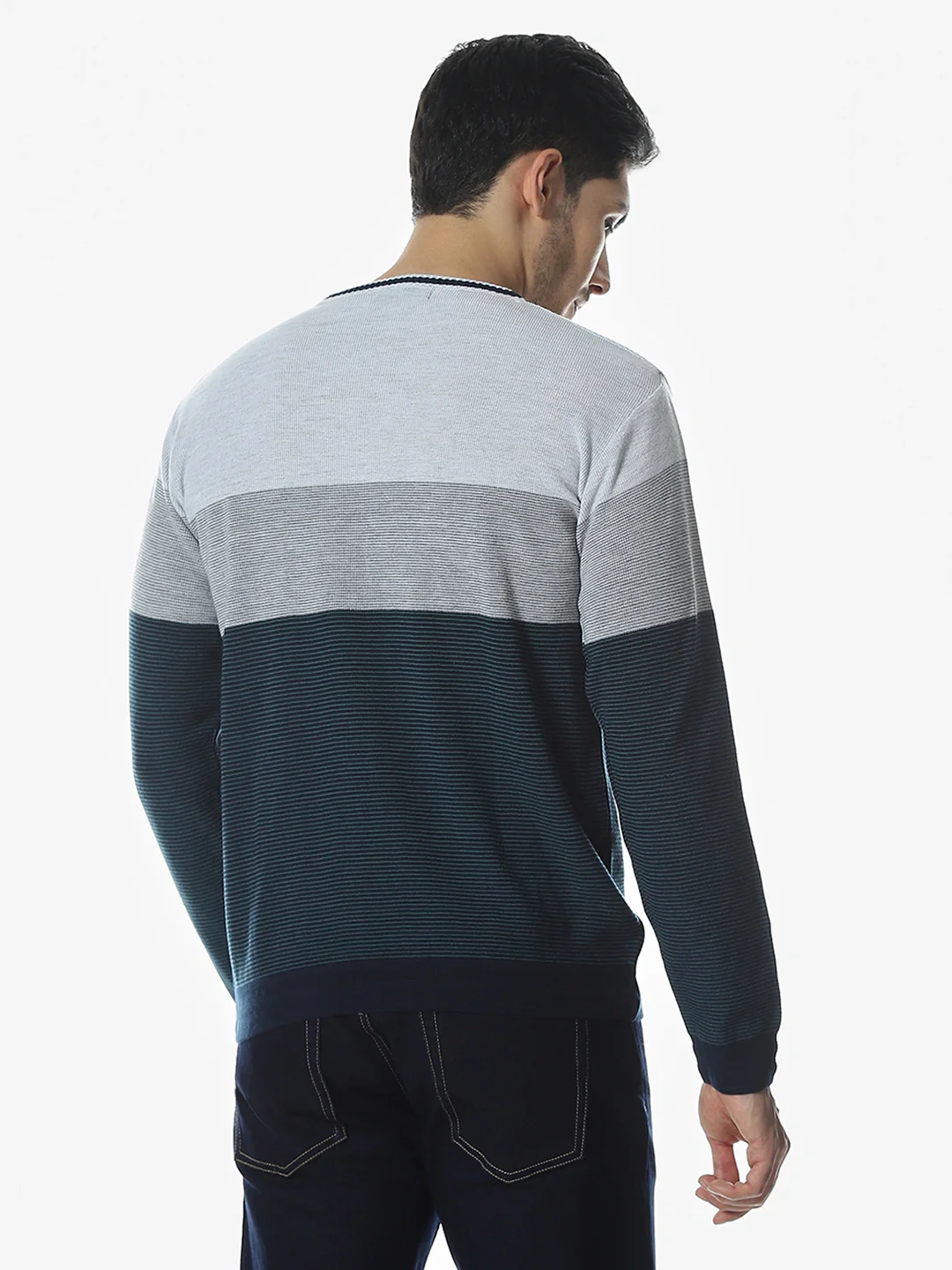 Teal Striped Sweater - Image 4
