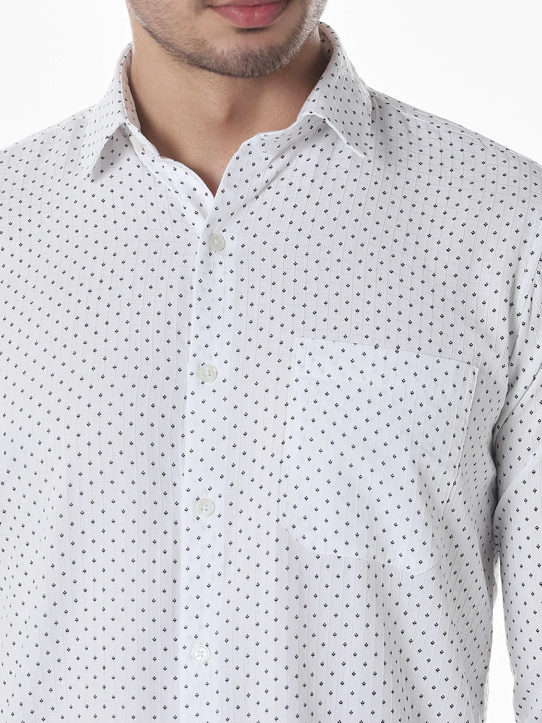 White Printed Shirt - Image 5