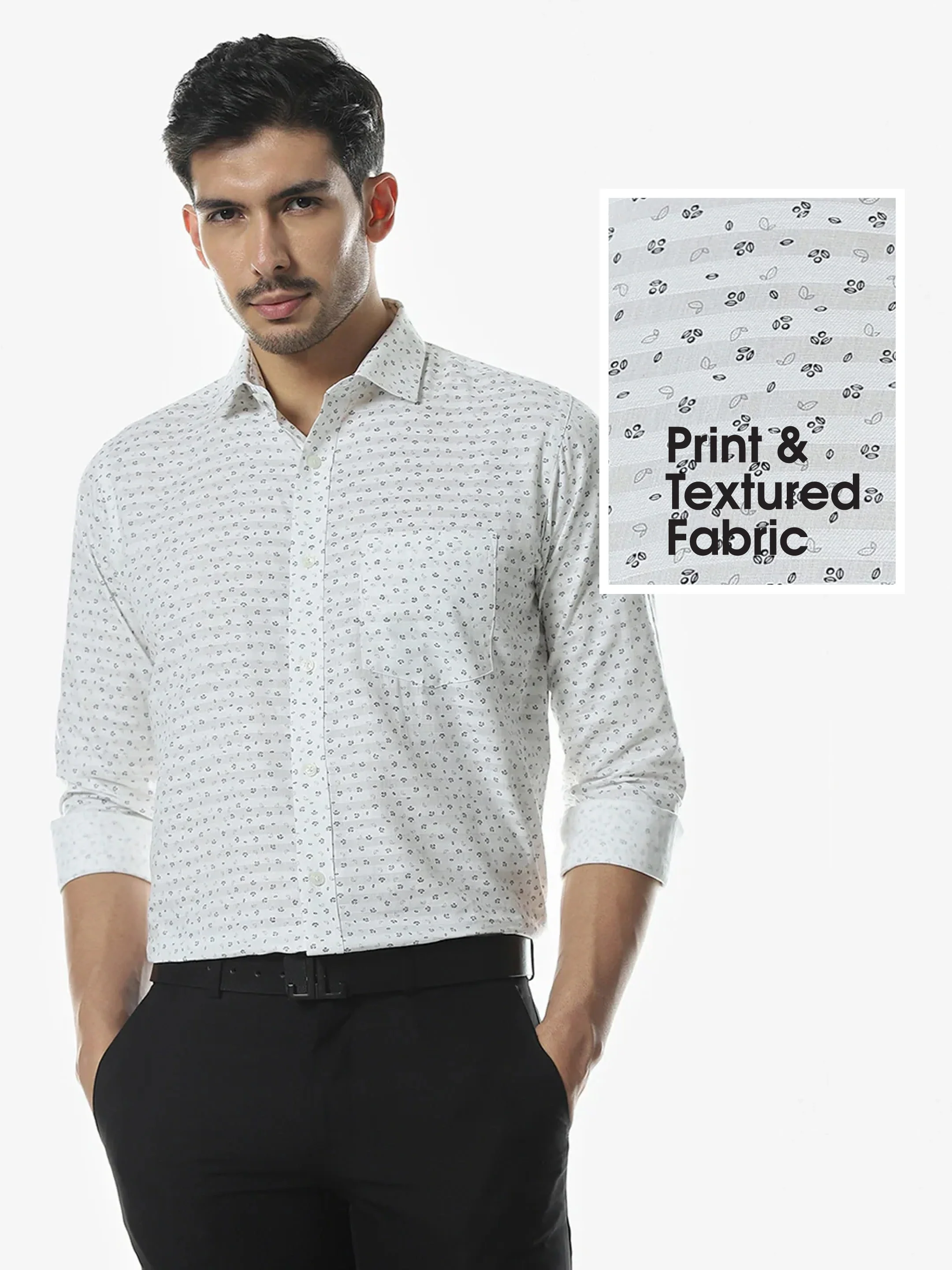 White Printed Shirt - Image 3