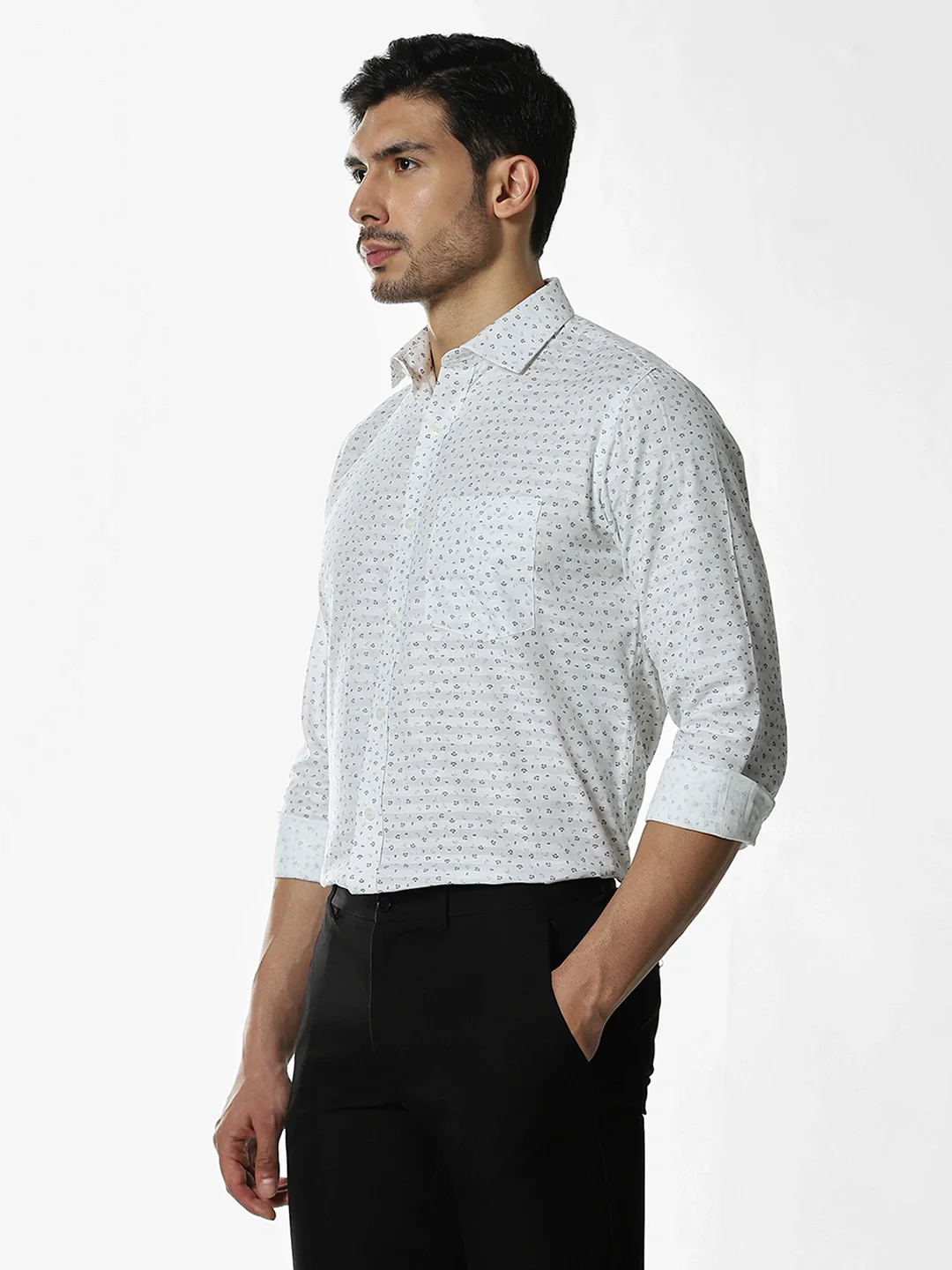 White Printed Shirt - Image 5