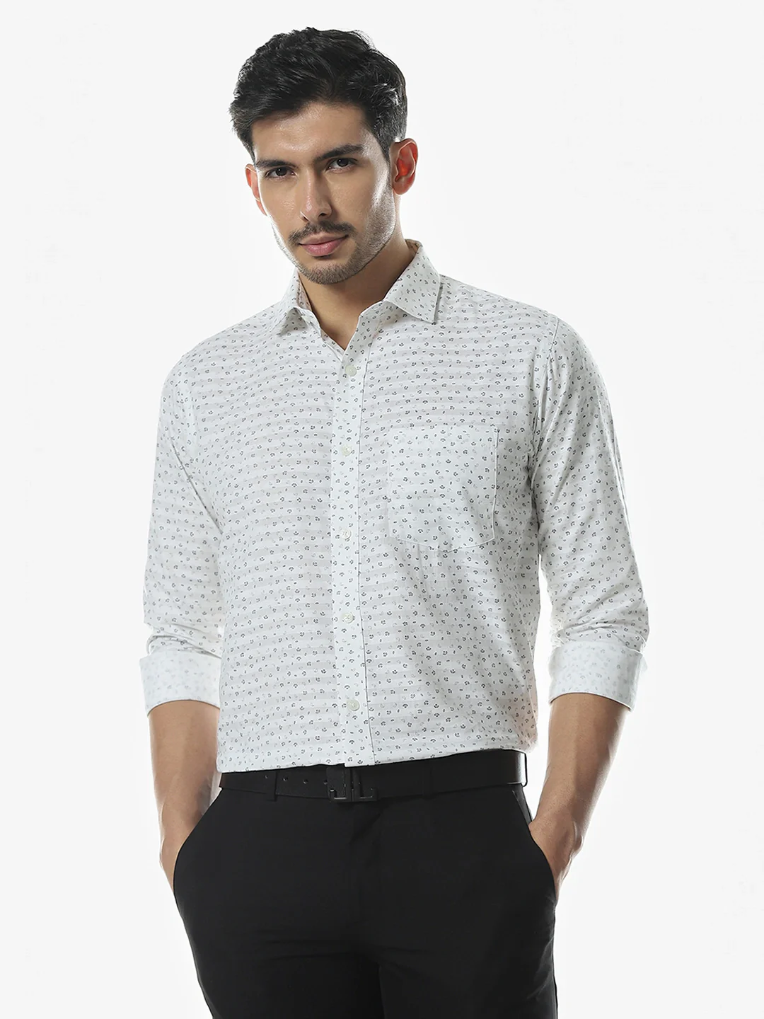 White Printed Shirt - Image 9