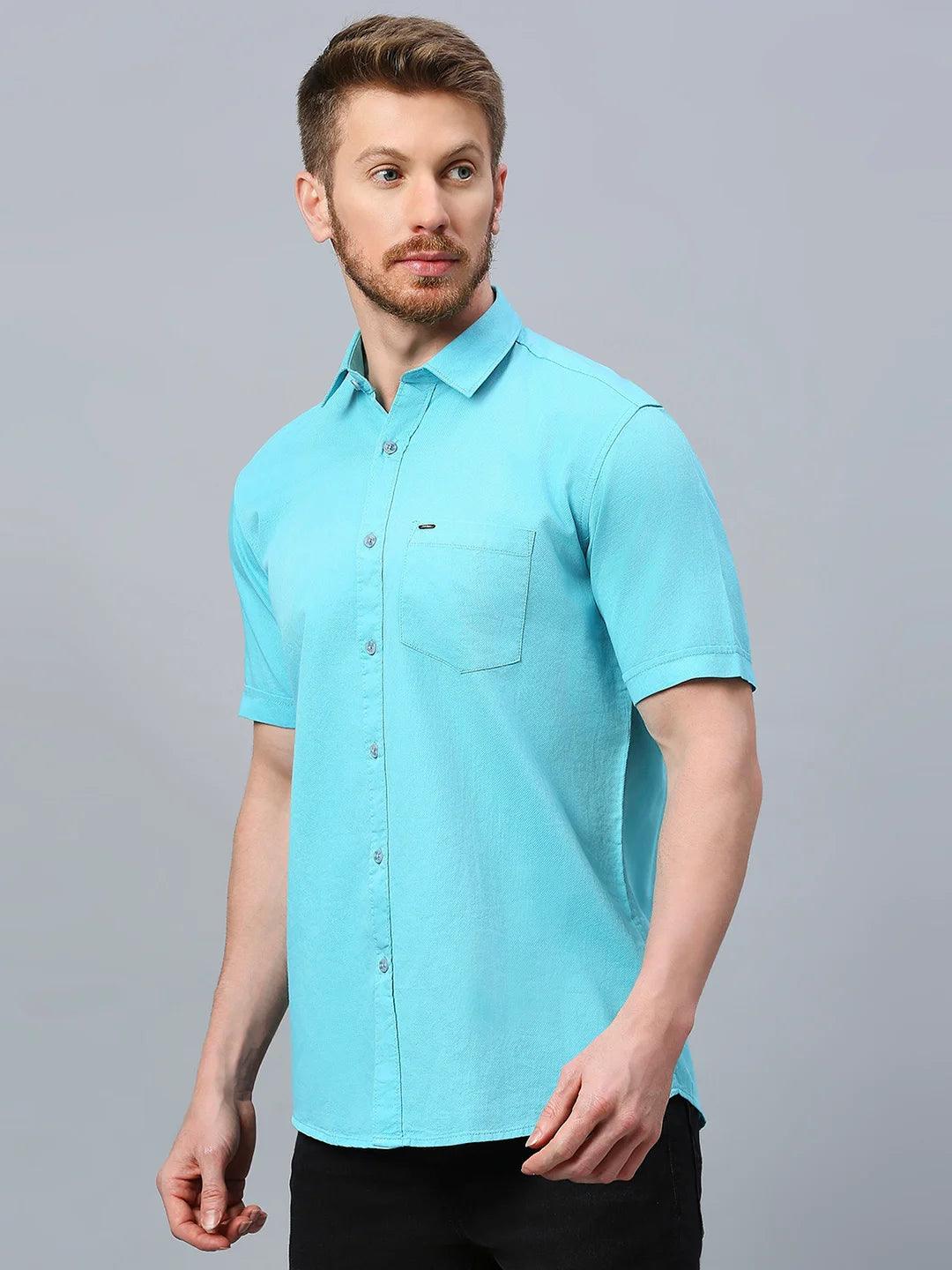 Aqua Solid Shirt - Image 3
