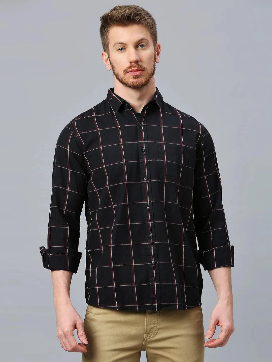 Black Checkered Shirt