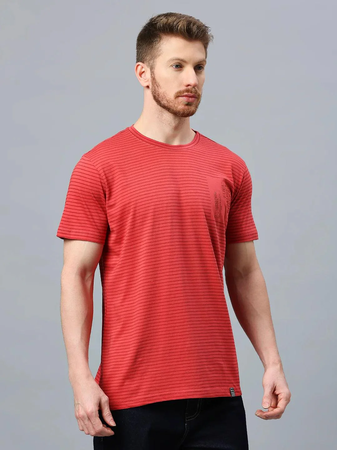 Red Striped Crew T-Shirt - Image 3