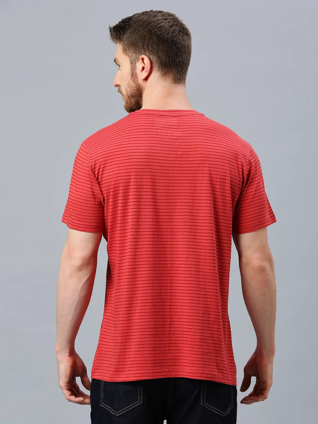 Red Striped Crew T-Shirt - Image 5