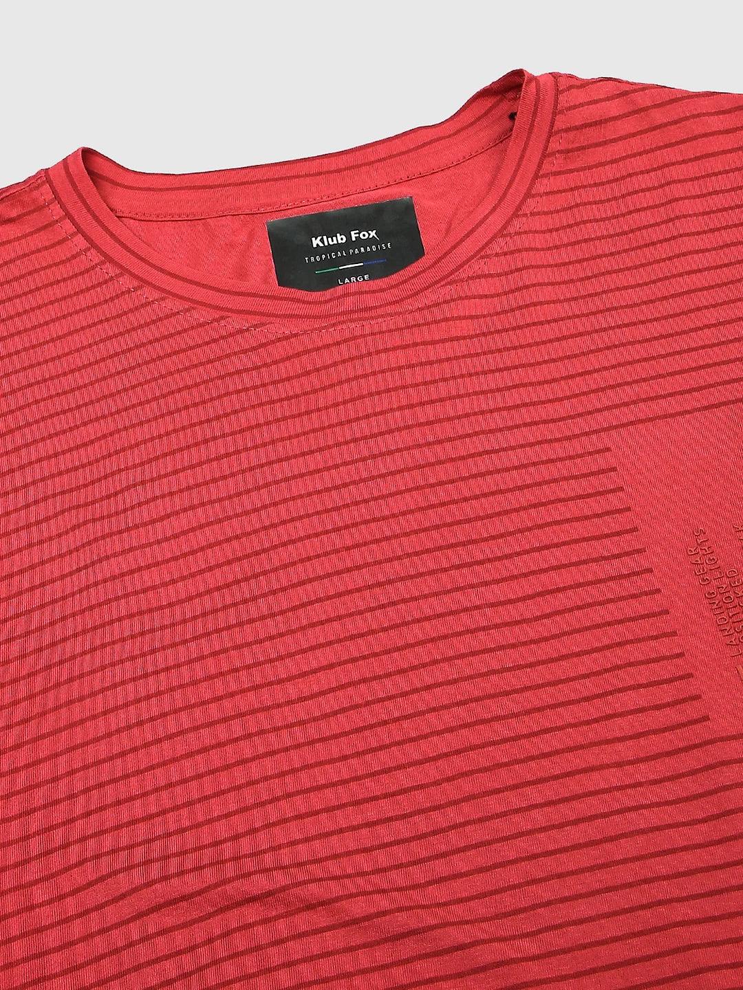 Red Striped Crew T-Shirt - Image 9