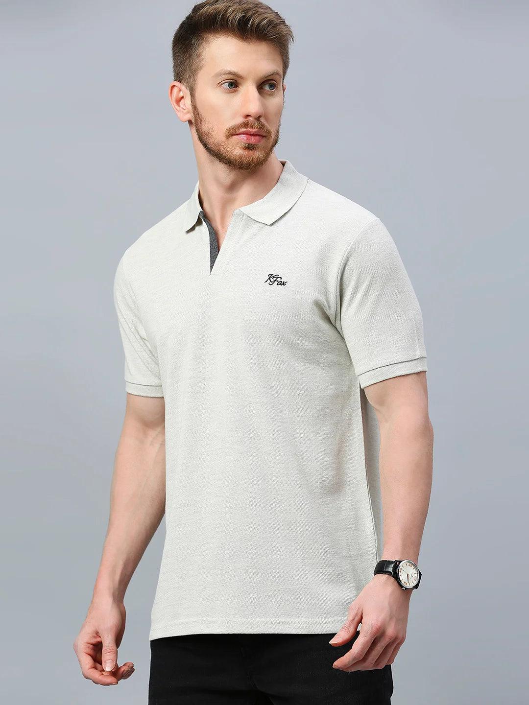 Aero Polo Ecru Melange T-Shirt - Image 8