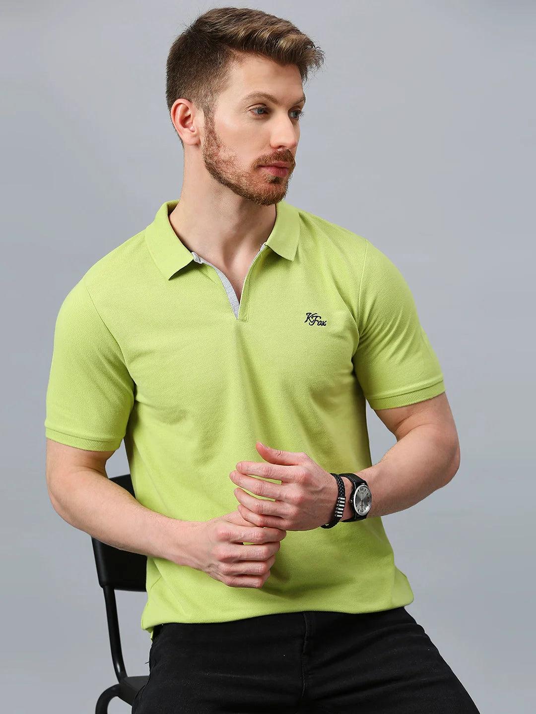 Aero Polo Lime Green T-Shirt - Image 3