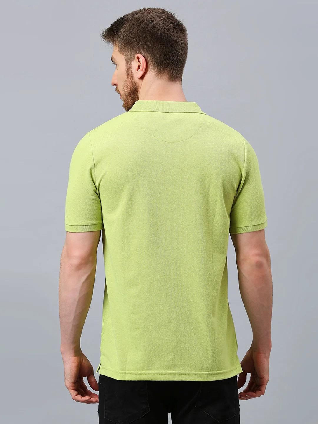 Aero Polo Lime Green T-Shirt - Image 4