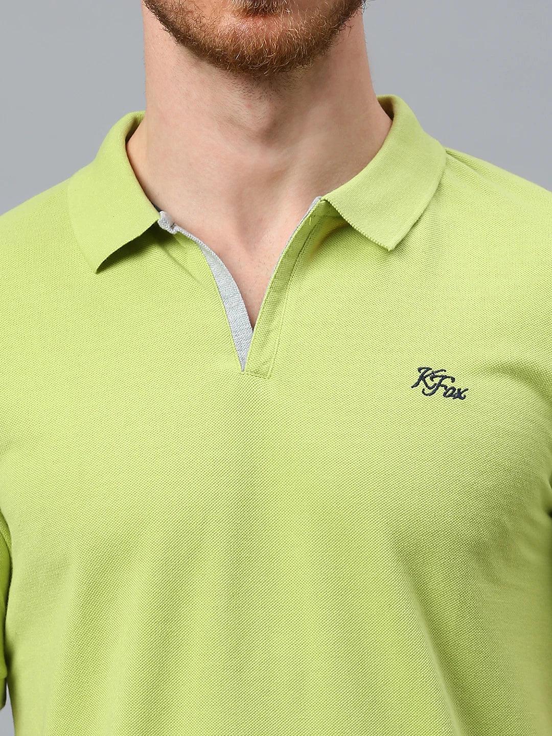 Aero Polo Lime Green T-Shirt - Image 5