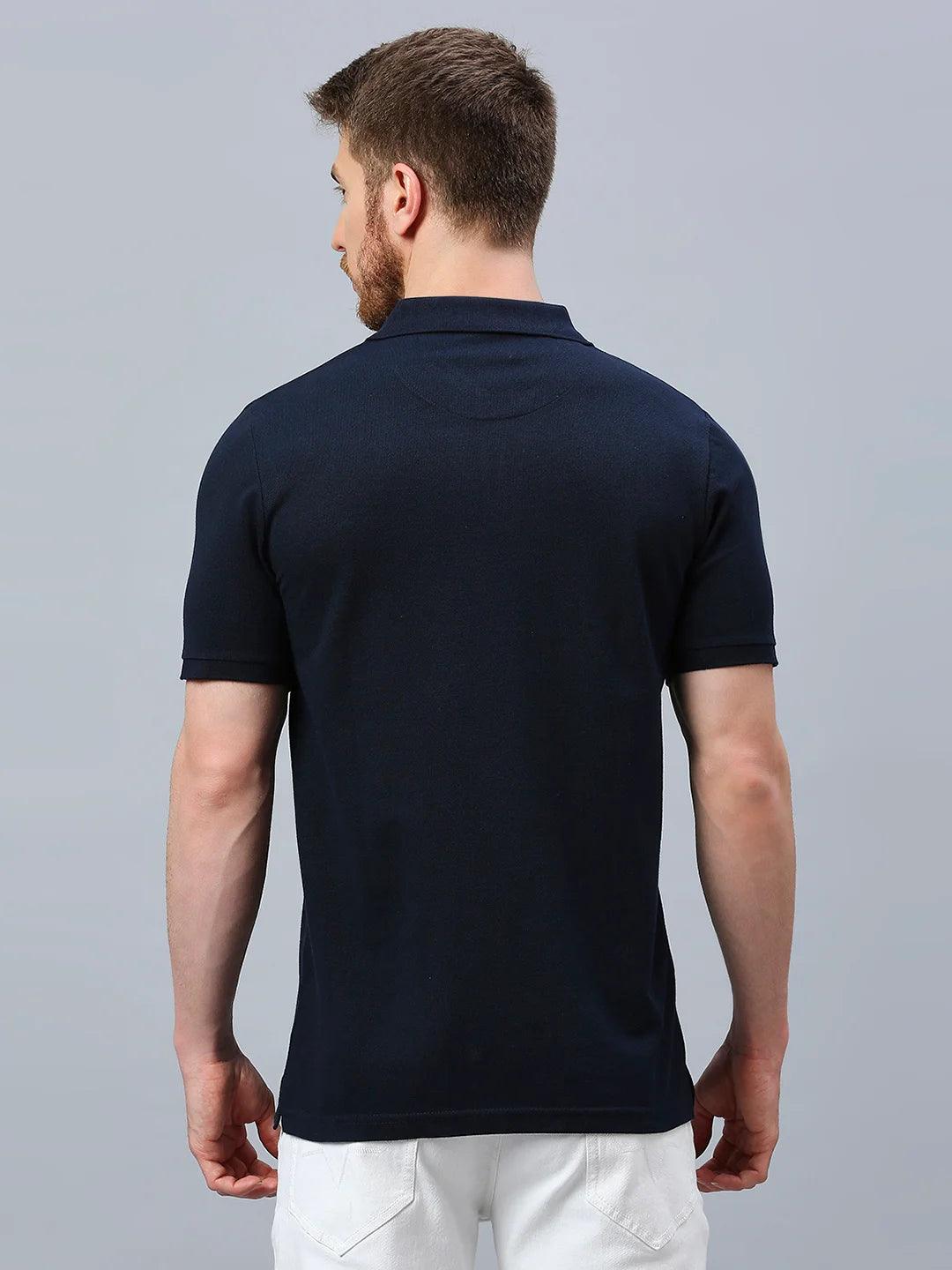 Aero Polo Navy T-Shirt - Image 4