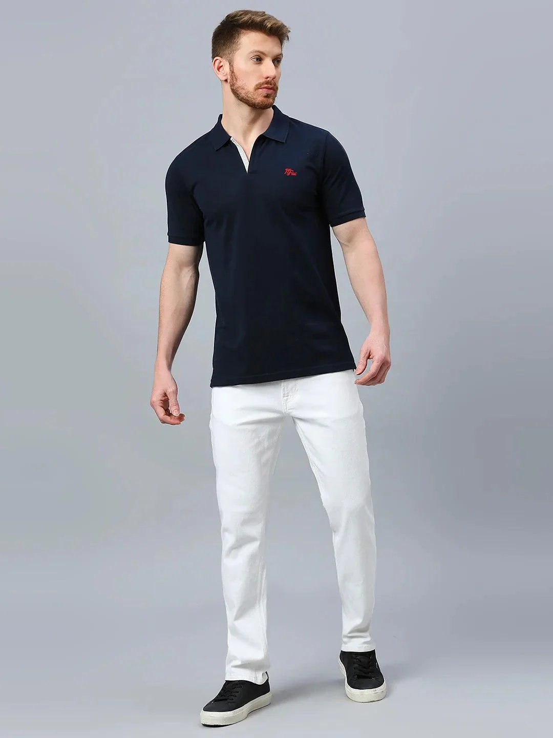 Aero Polo Navy T-Shirt - Image 7
