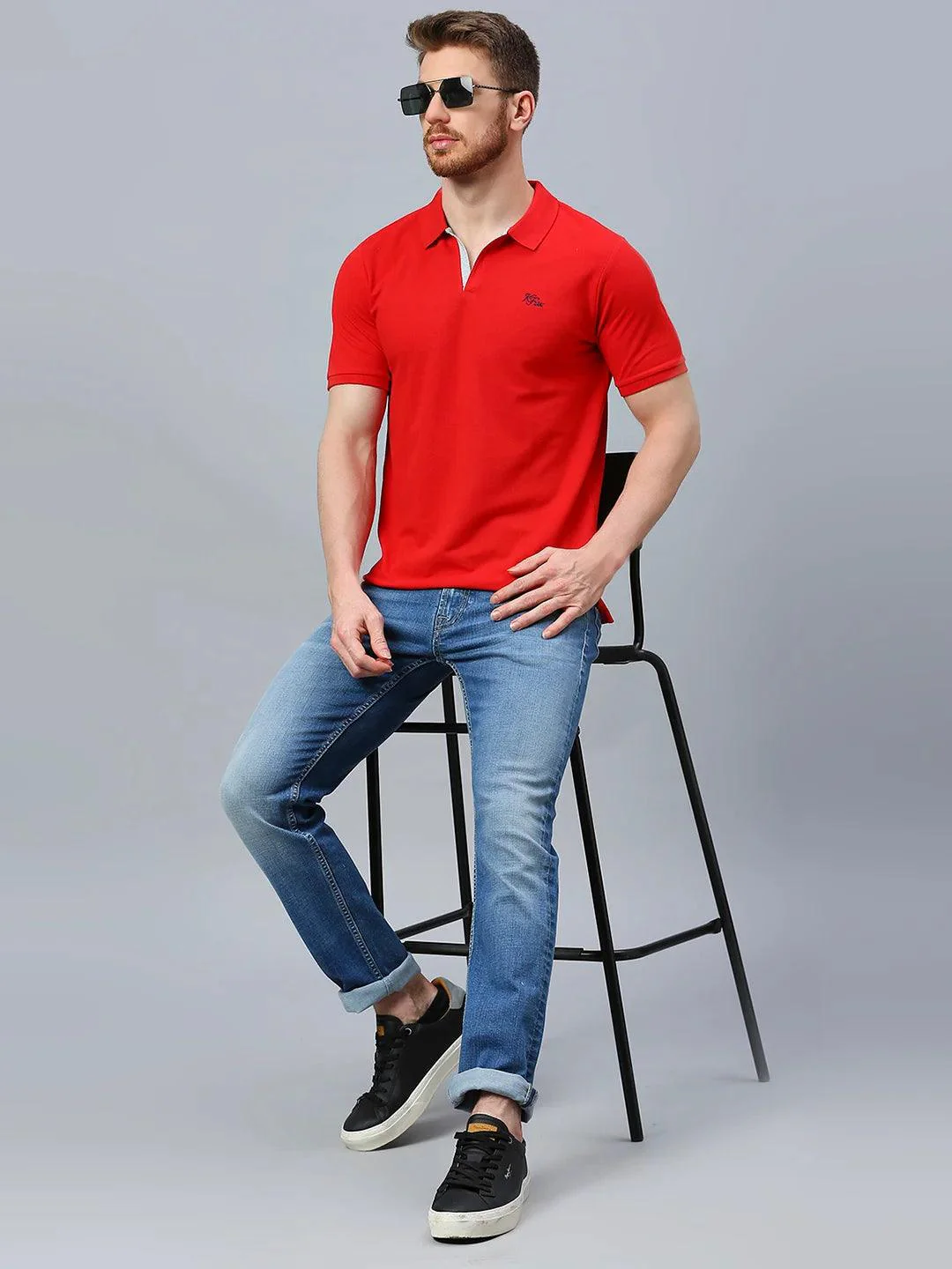 Aero Polo Red T-Shirt - Image 6