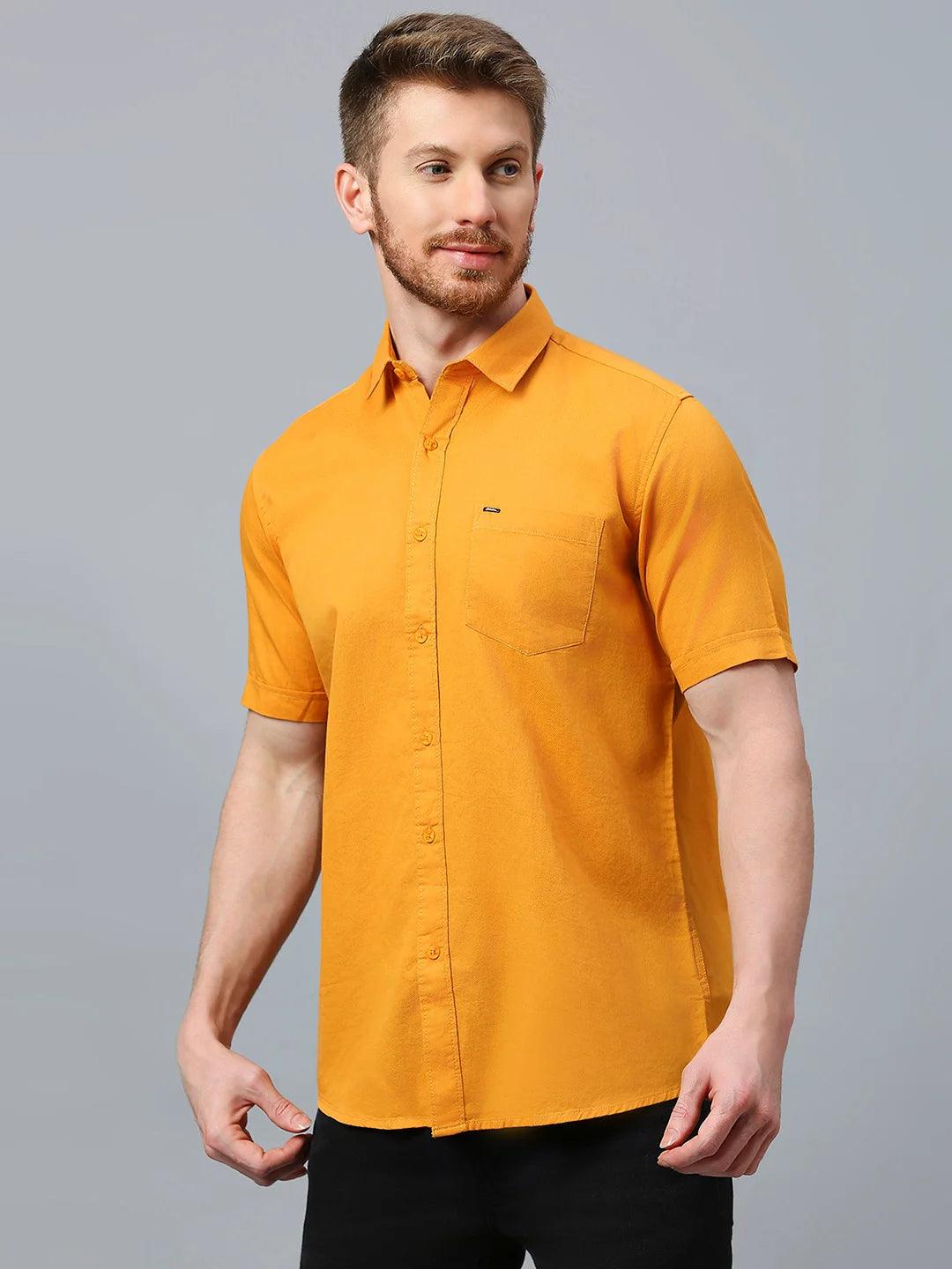 Yellow Solid Shirt - Image 3