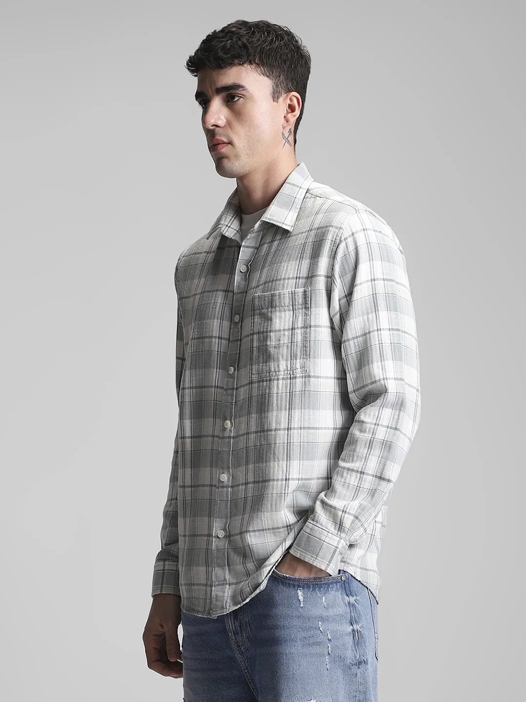 Olive Checkered Shirt - Image 5