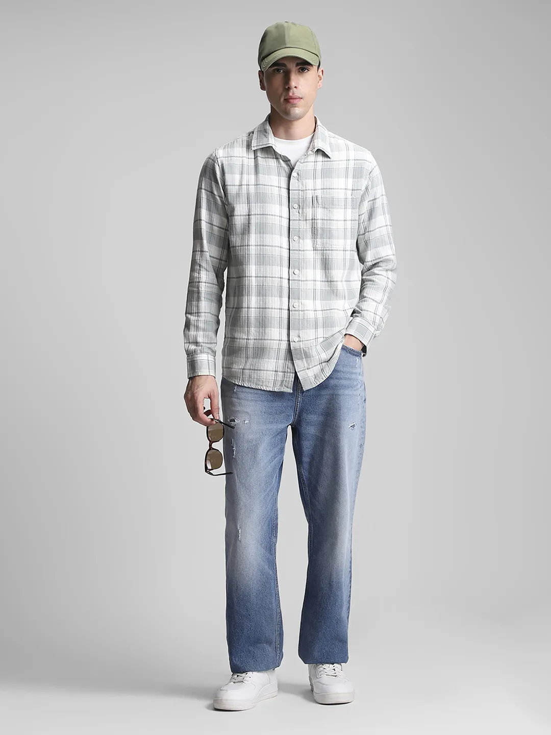 Olive Checkered Shirt - Image 7