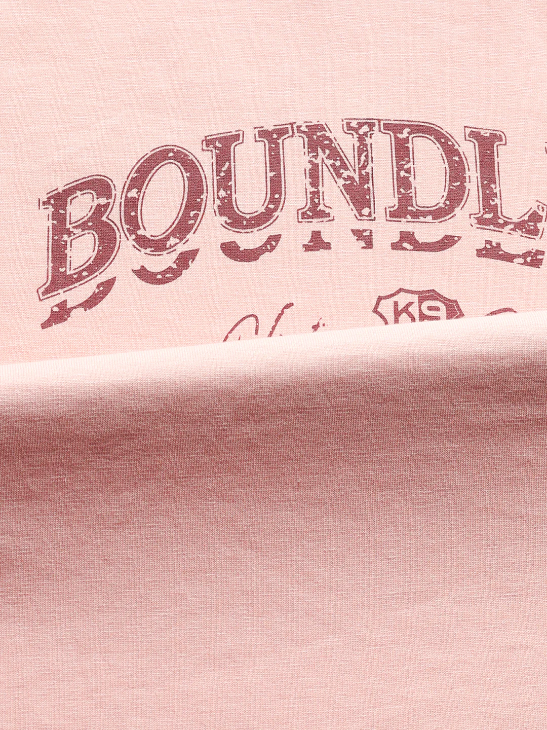 Peach Printed Crew T-Shirt - Image 4