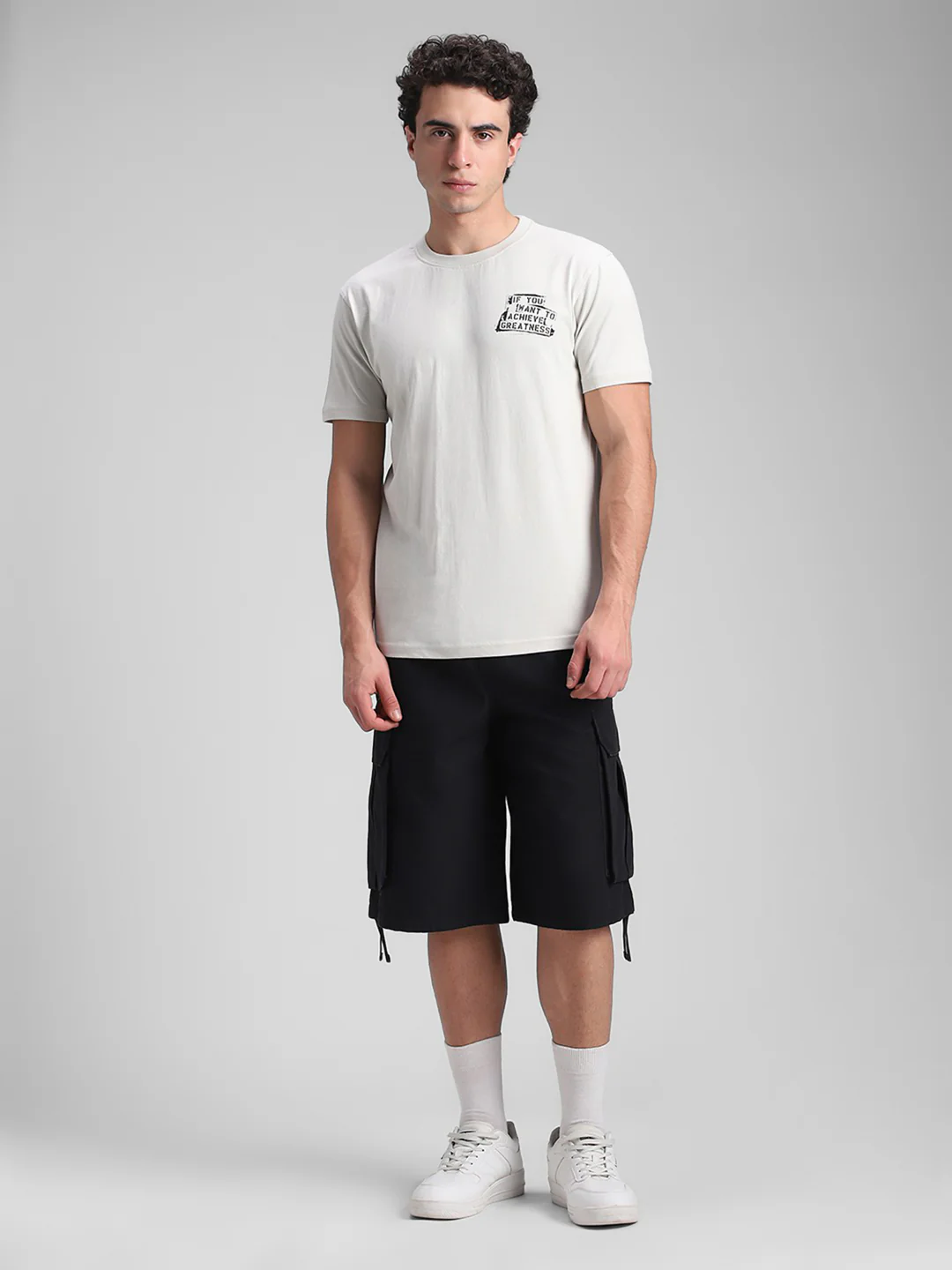 Light Grey Backprint Crew T-Shirt - Image 7