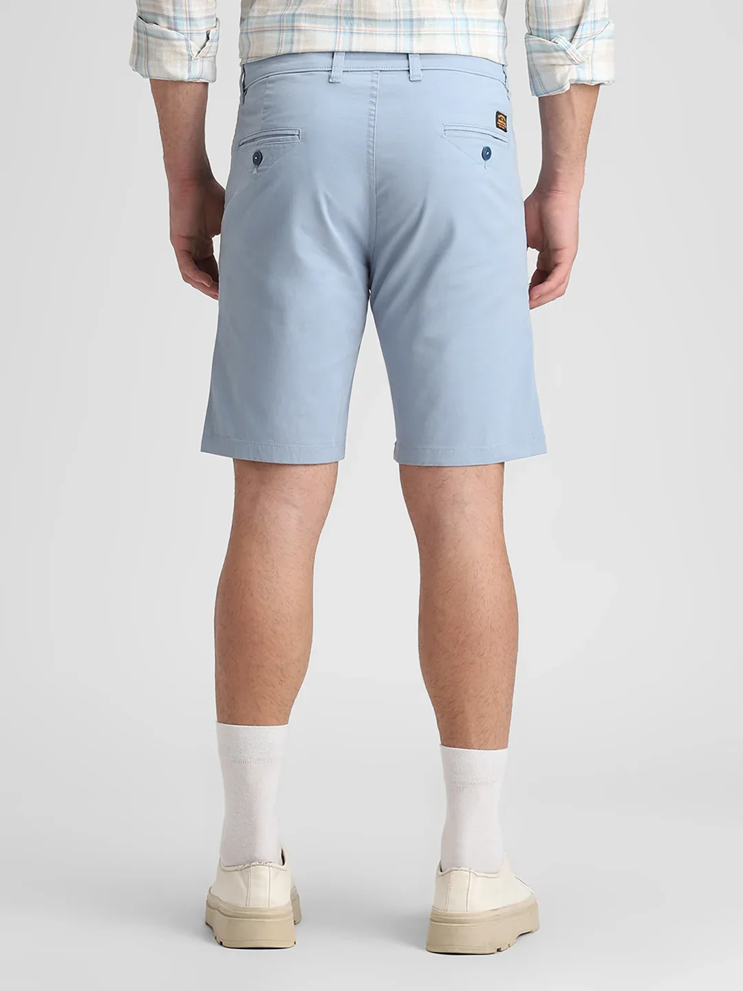Wanderer Lycra Sky Blue Stretchable Shorts - Image 3