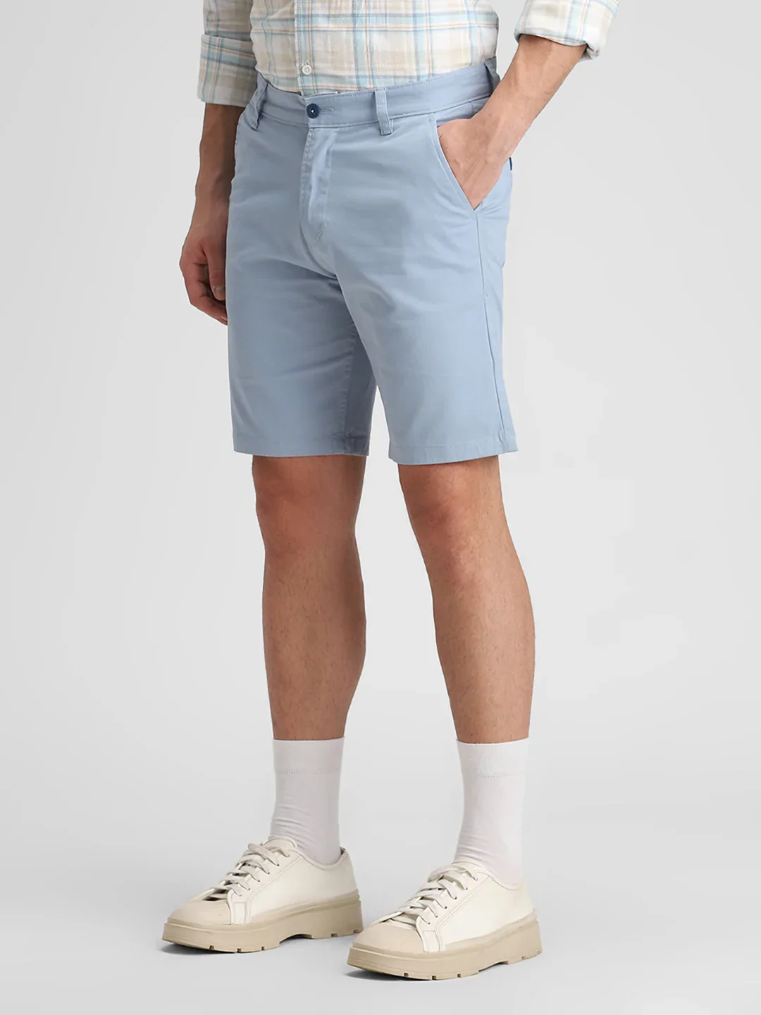 Wanderer Lycra Sky Blue Stretchable Shorts - Image 5