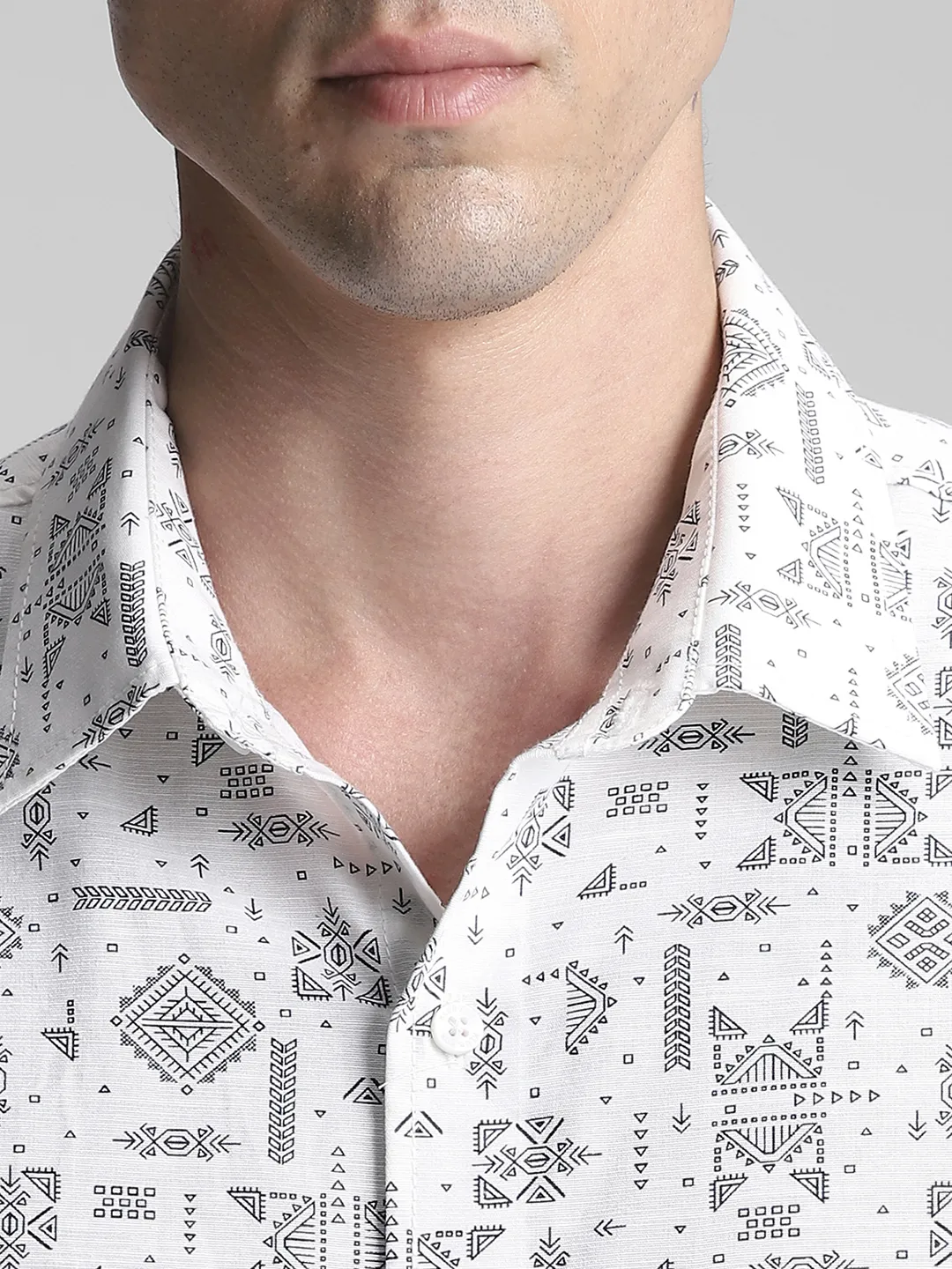 White Printed Shirt - Image 3