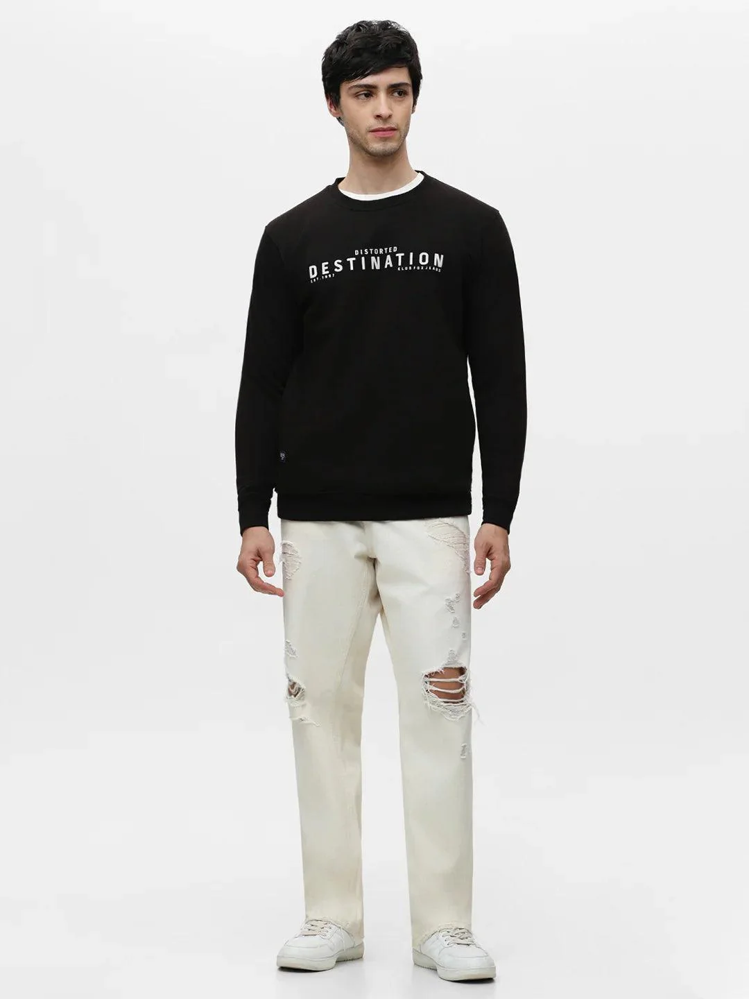 Black Printed Sweatshirt - Image 6