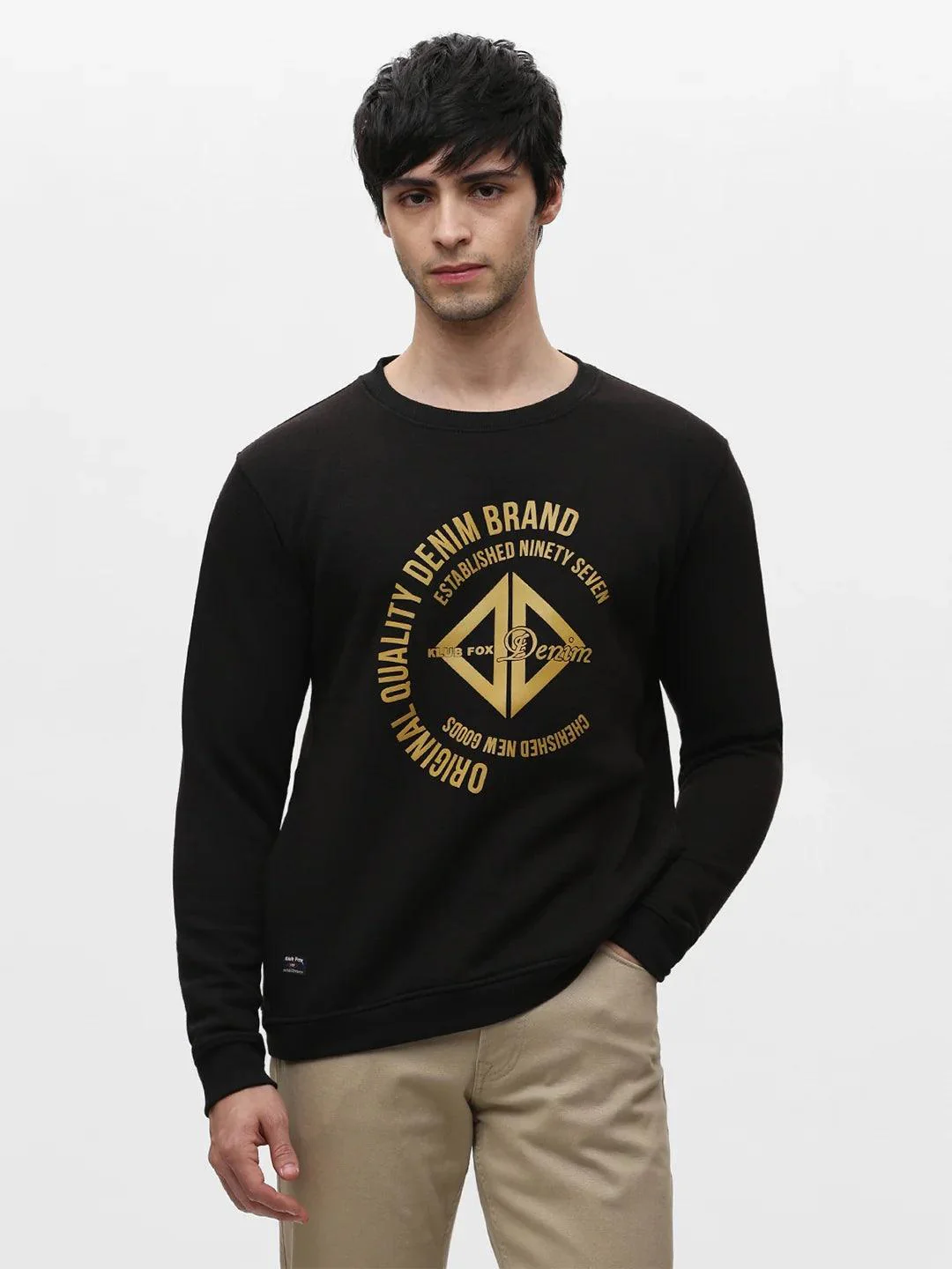 Black Printed Sweatshirt - Image 4