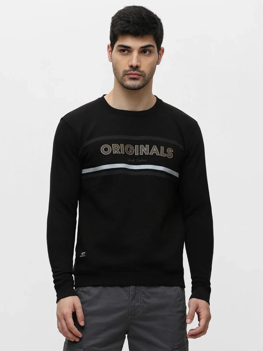 Black Printed Sweatshirt - Image 3