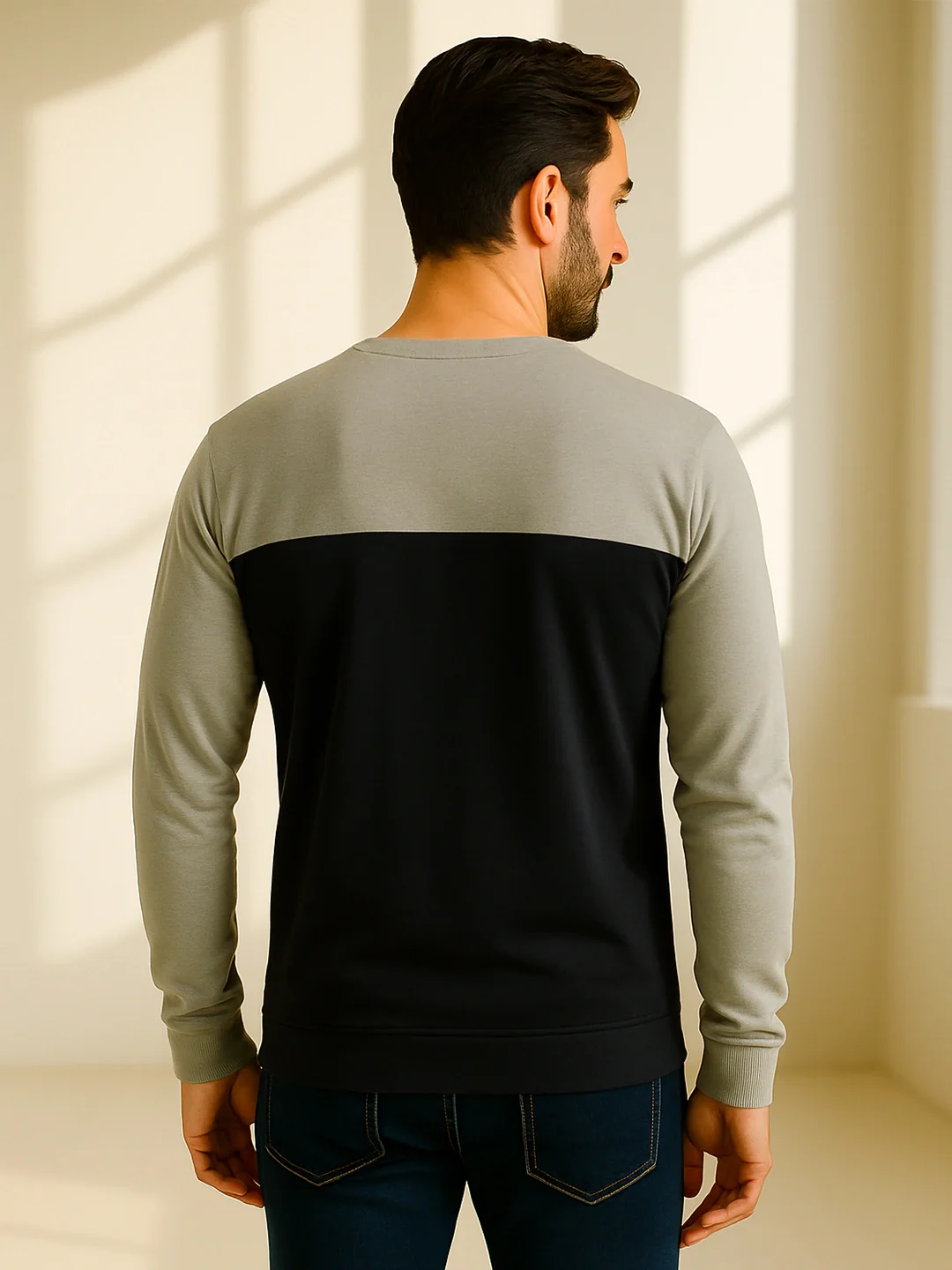 Grey Printed Sweatshirt - Image 3