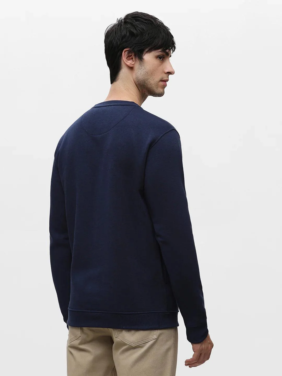 Navy Blue Printed Sweatshirt - Image 5