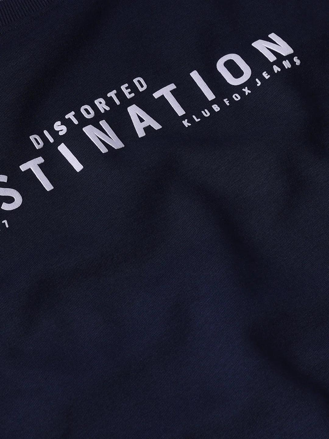 Navy Blue Printed Sweatshirt - Image 7