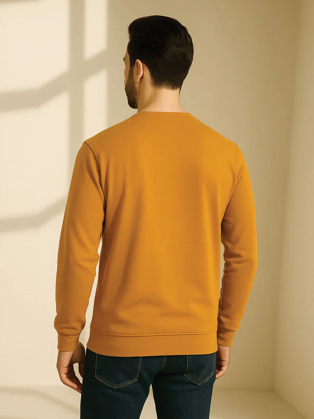 Mustard Printed Sweatshirt - Image 3