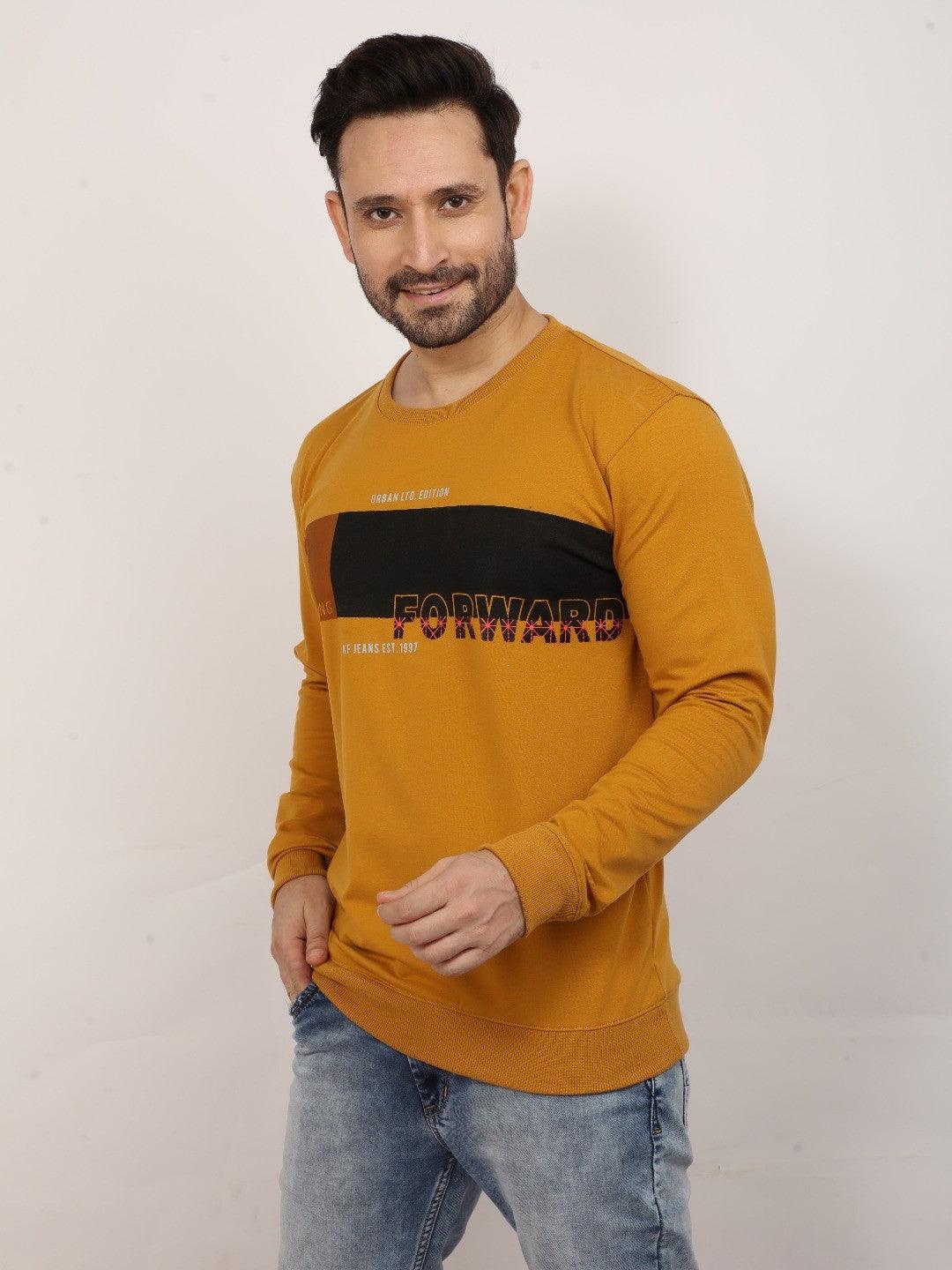 Mustard Printed Sweatshirt - Image 4