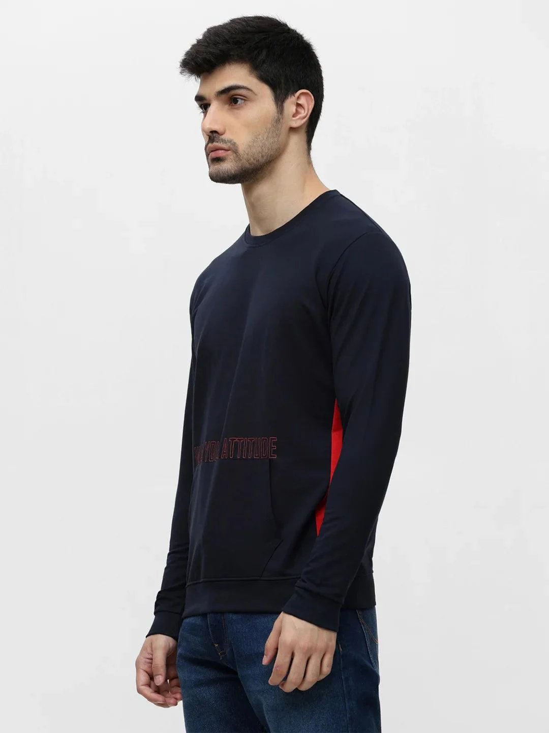 Elite Navy Red Printed Sweatshirt - Image 3