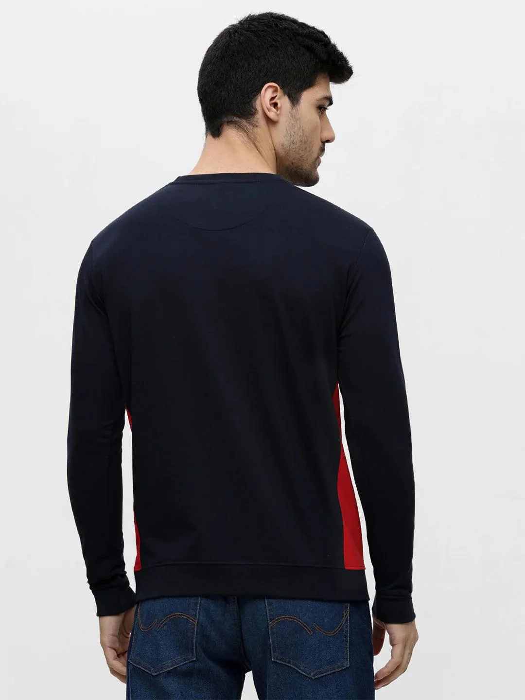 Elite Navy Red Printed Sweatshirt - Image 5