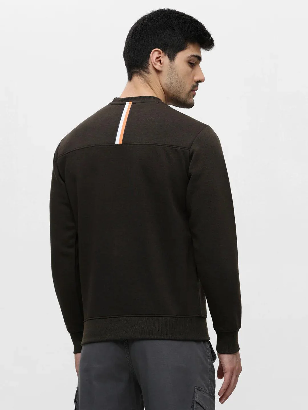 Olive Printed Sweatshirt - Image 4