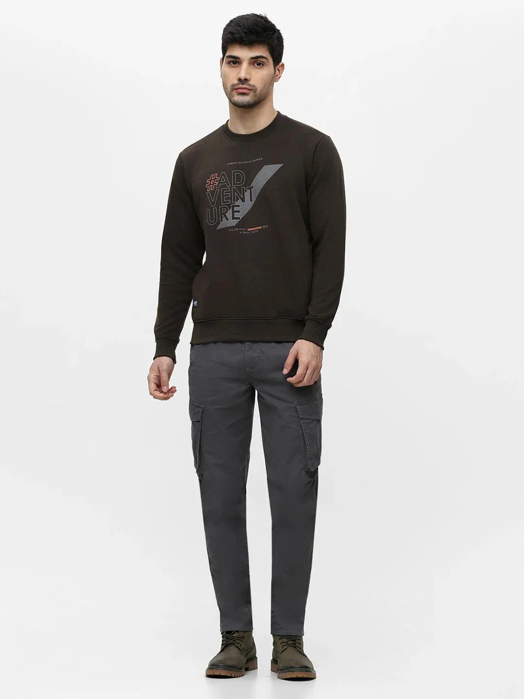 Olive Printed Sweatshirt - Image 6