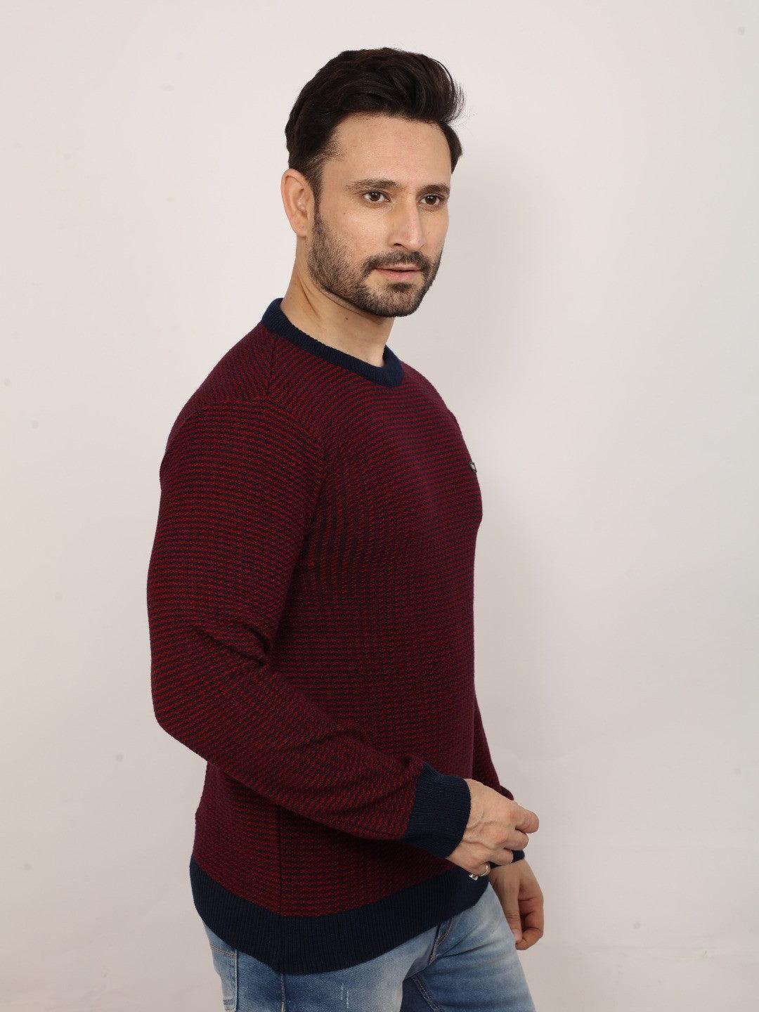 Red Jacquard Sweater - Image 3