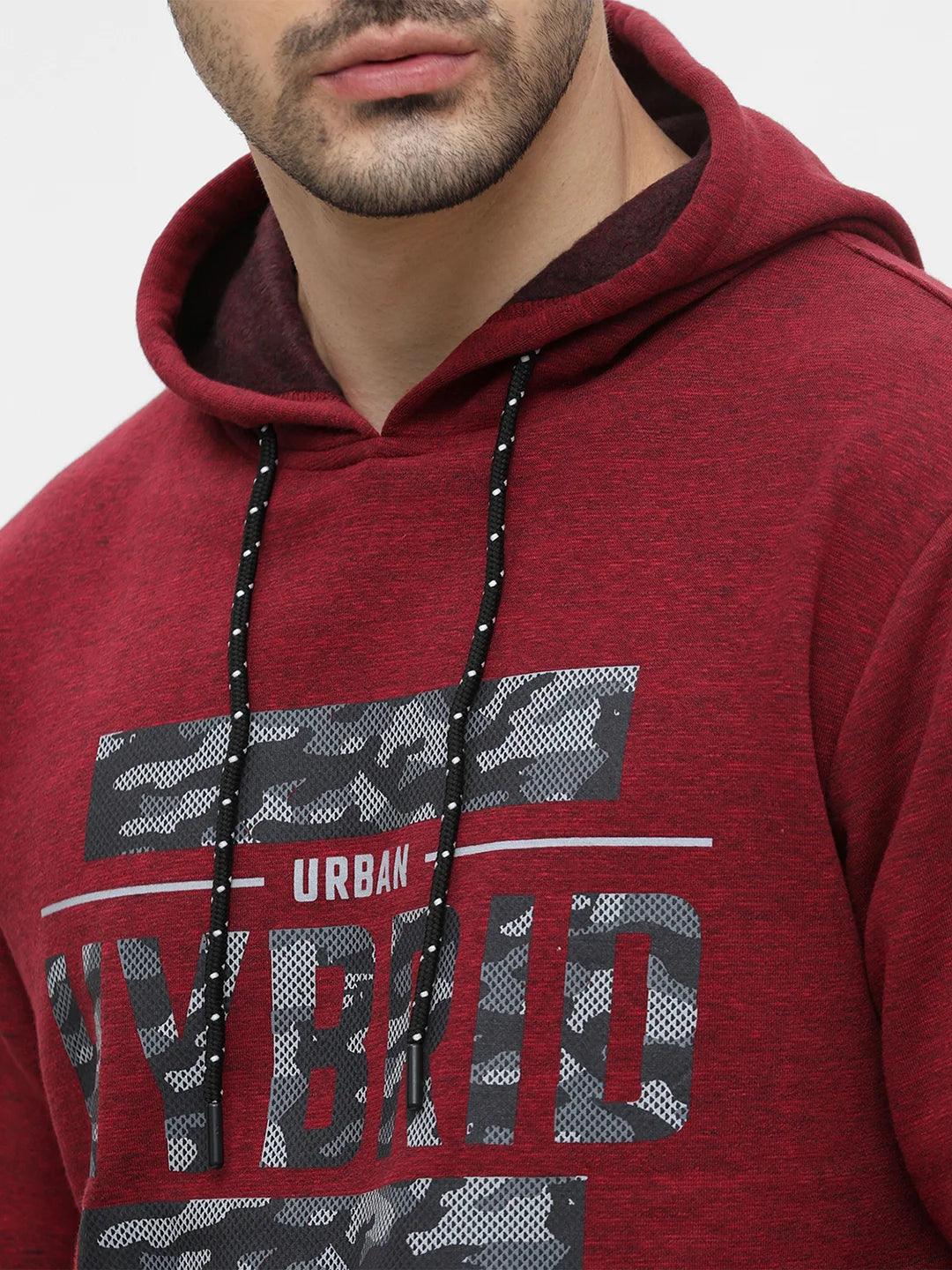 Red Printed Hoodie Sweatshirt - Image 2