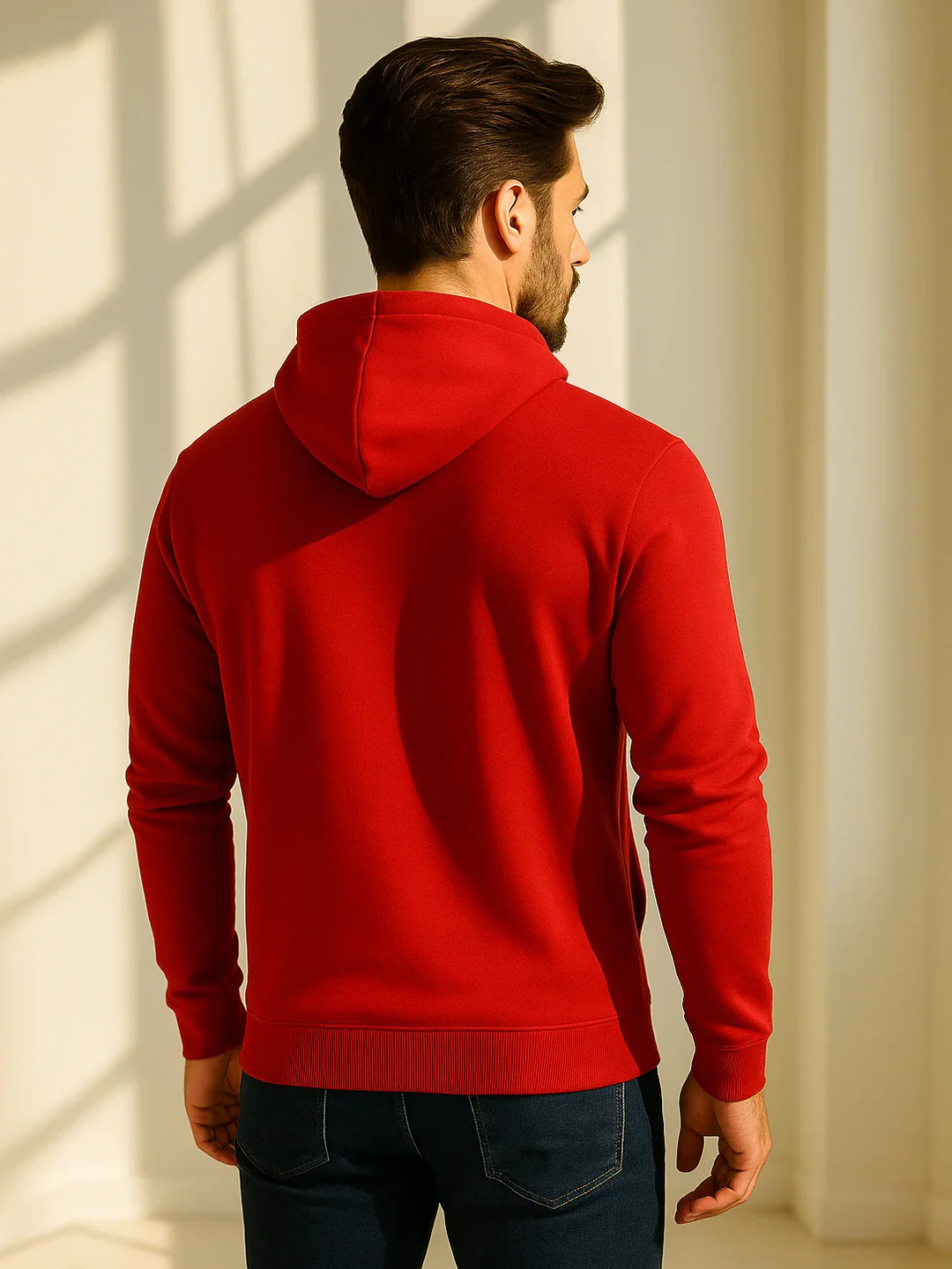 Red Printed Hoodie Sweatshirt - Image 4
