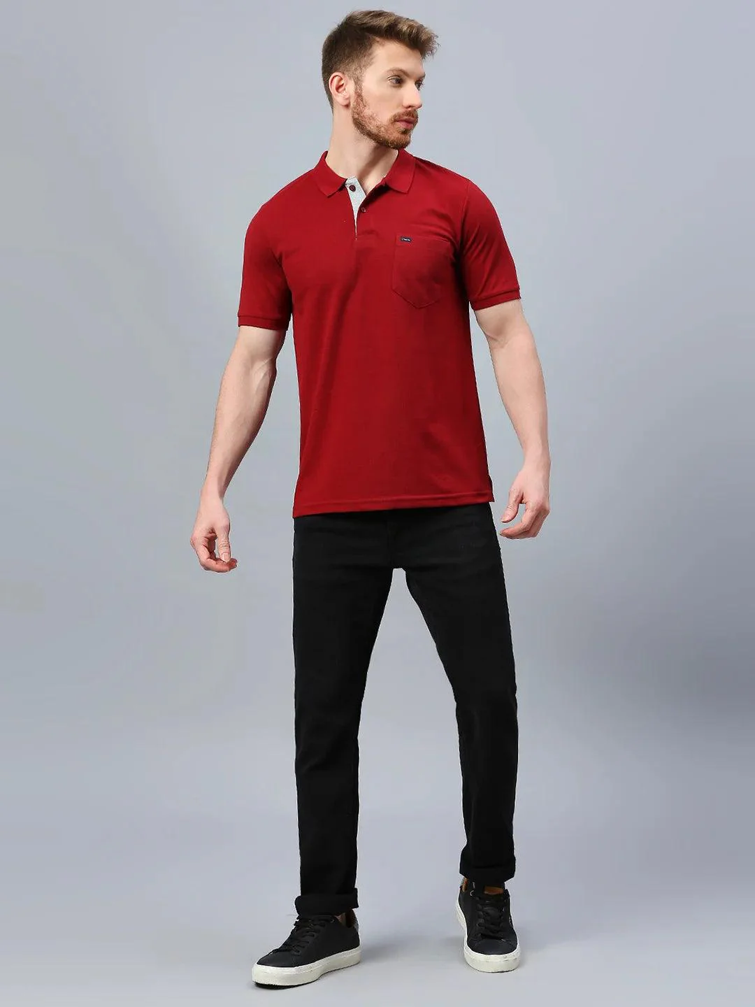 505 Cult Maroon Polo T-Shirt - Image 7
