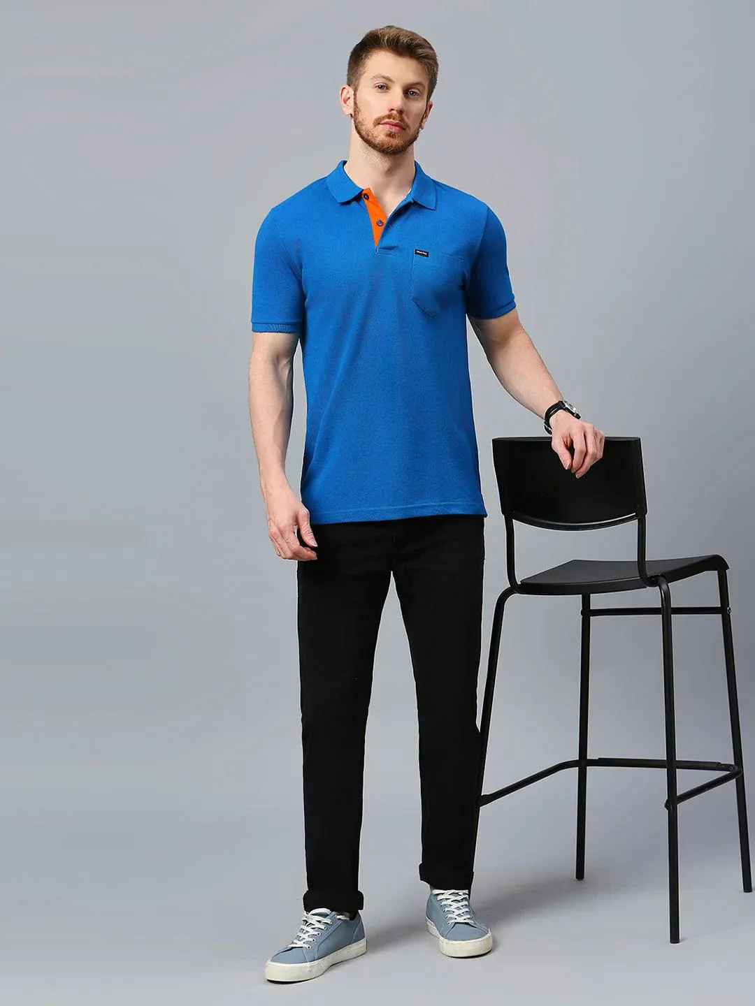 505 Cult Royal Blue Polo T-Shirt - Image 6