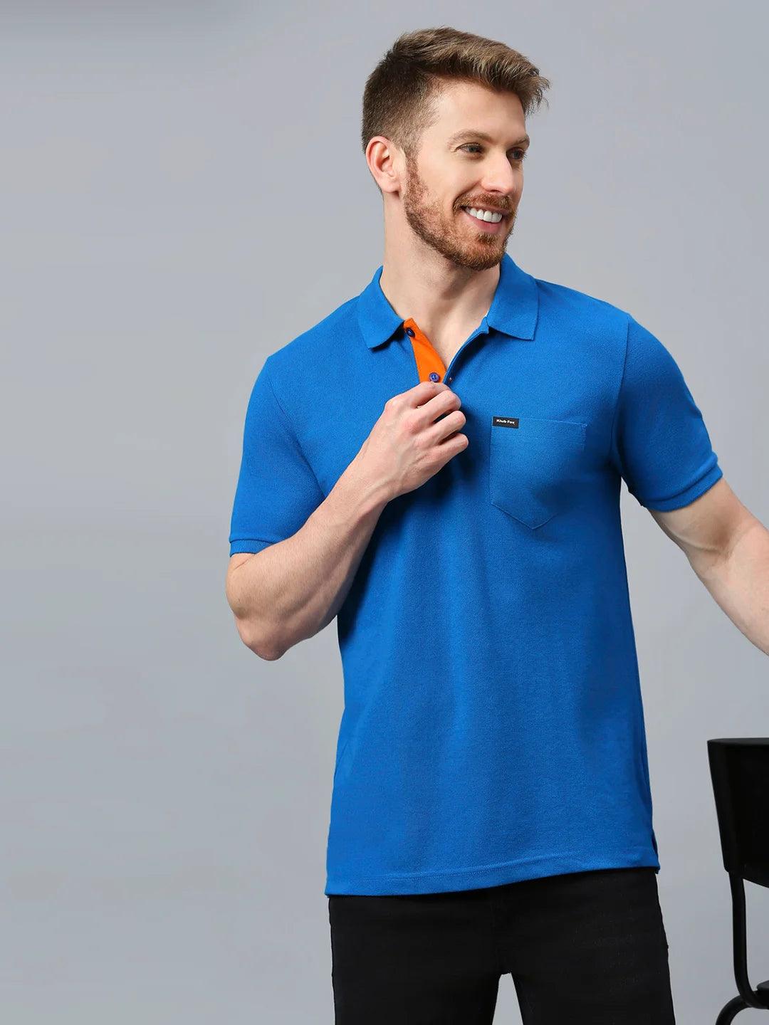 505 Cult Royal Blue Polo T-Shirt - Image 8