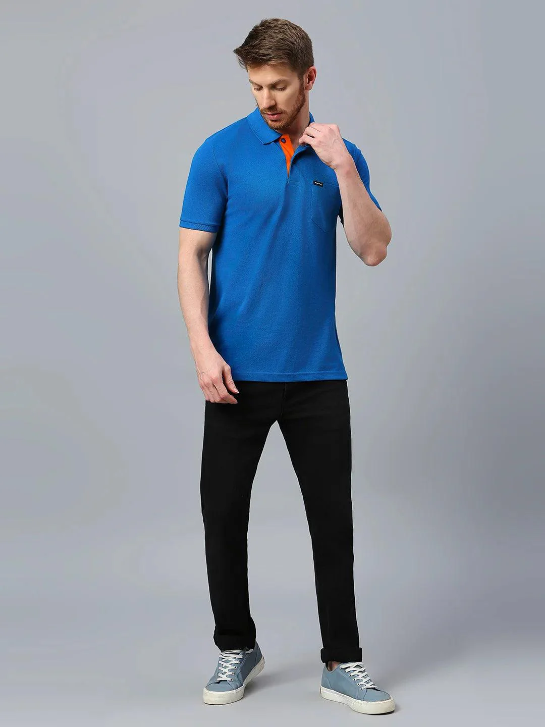505 Cult Royal Blue Polo T-Shirt - Image 9