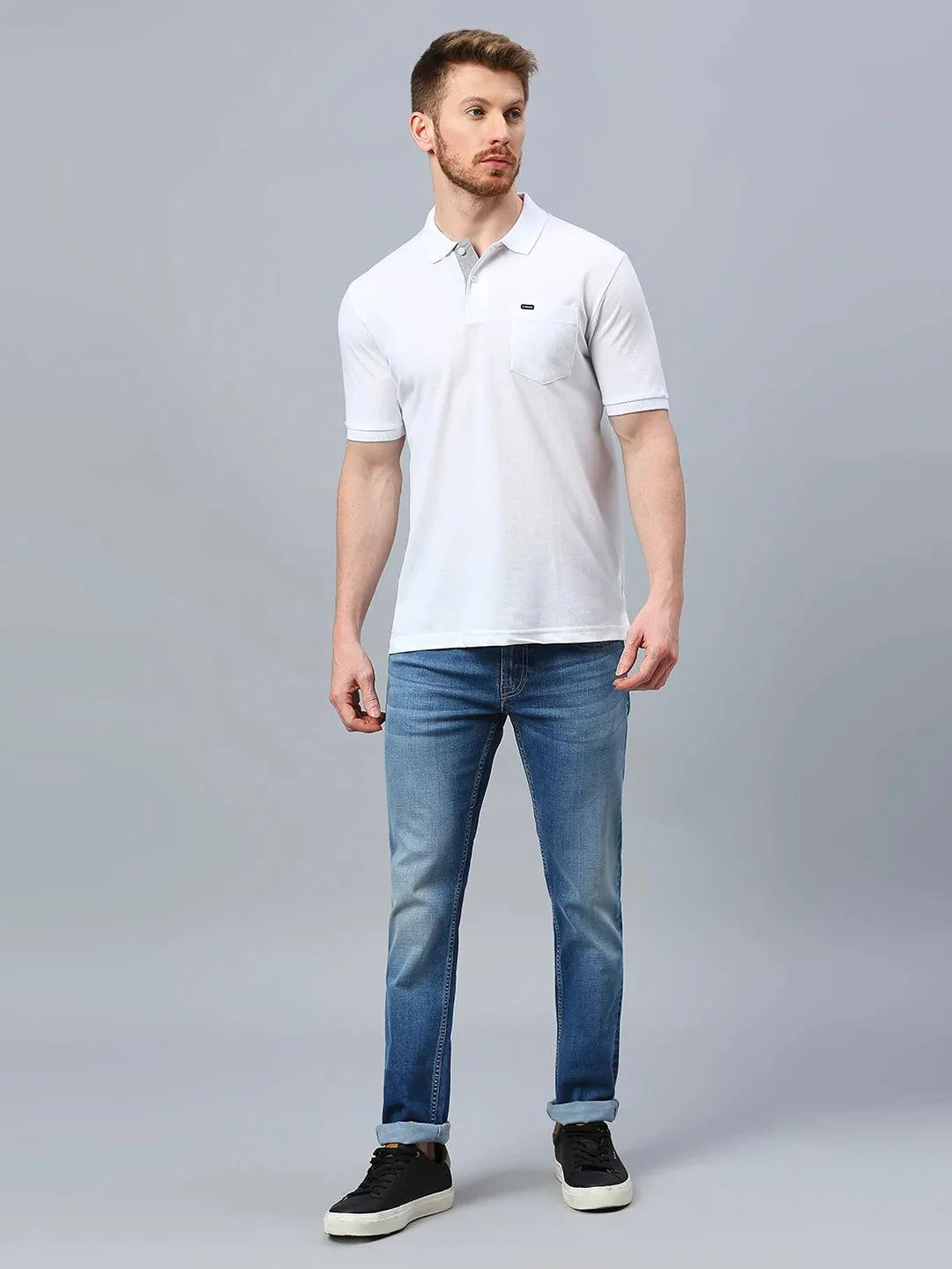 505 Cult White Polo T-Shirt - Image 6