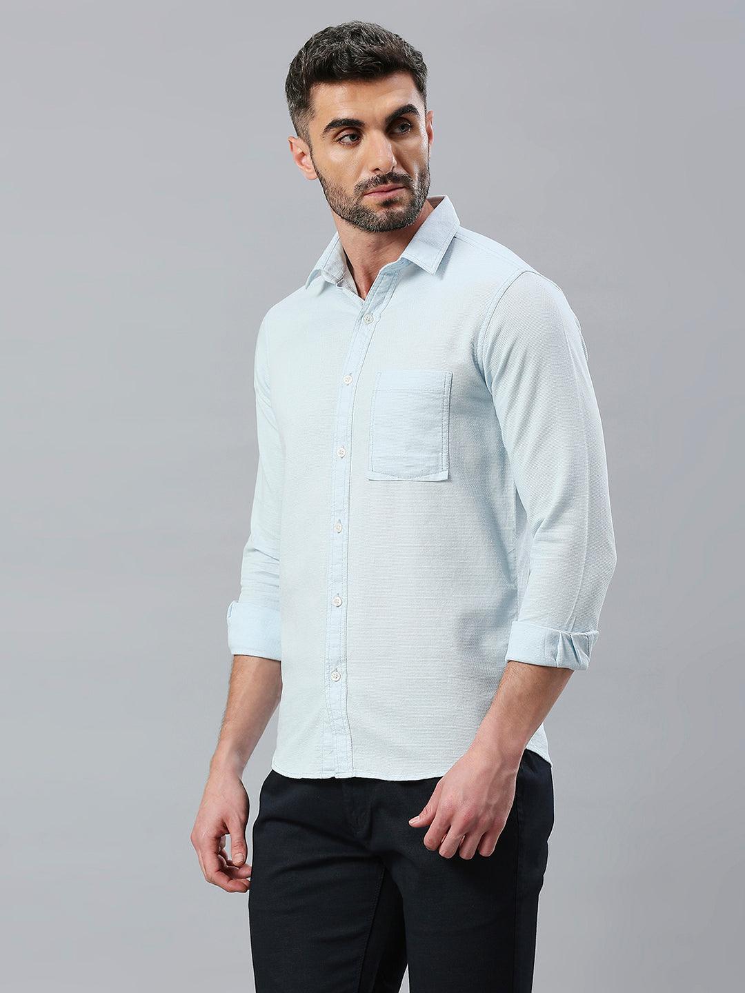 Light Blue Solid Shirt - Image 8