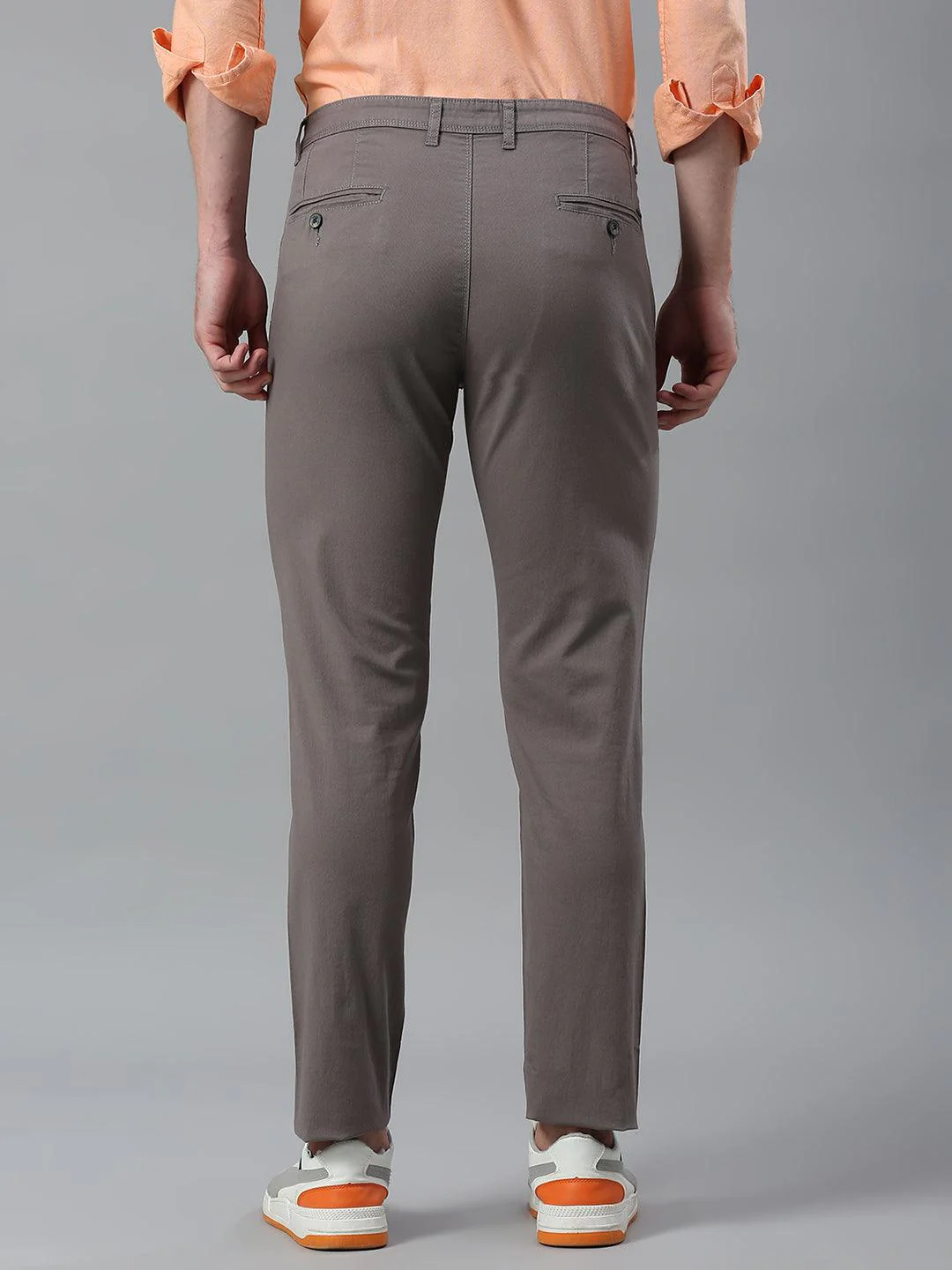 Light Grey Narrow Chino Pants - Image 5
